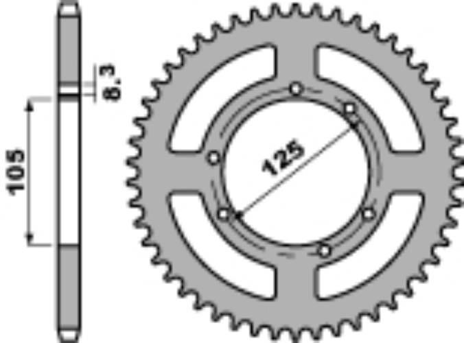 Pbr Zębatka Tylna 4413 56 F Rieju Marathon 125 09-15 Jtr1134.56 Łańc. 428