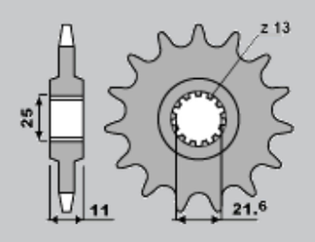 Pbr Zębatka Przednia 442 17 18Nc Łańc. 532 Made In Italy