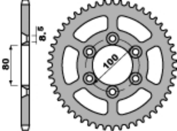Pbr Zębatka Tylna 4429 52 F Rieju 50 Rr 05 Łańc. 420 Jtr1076.52 Made In Ita
