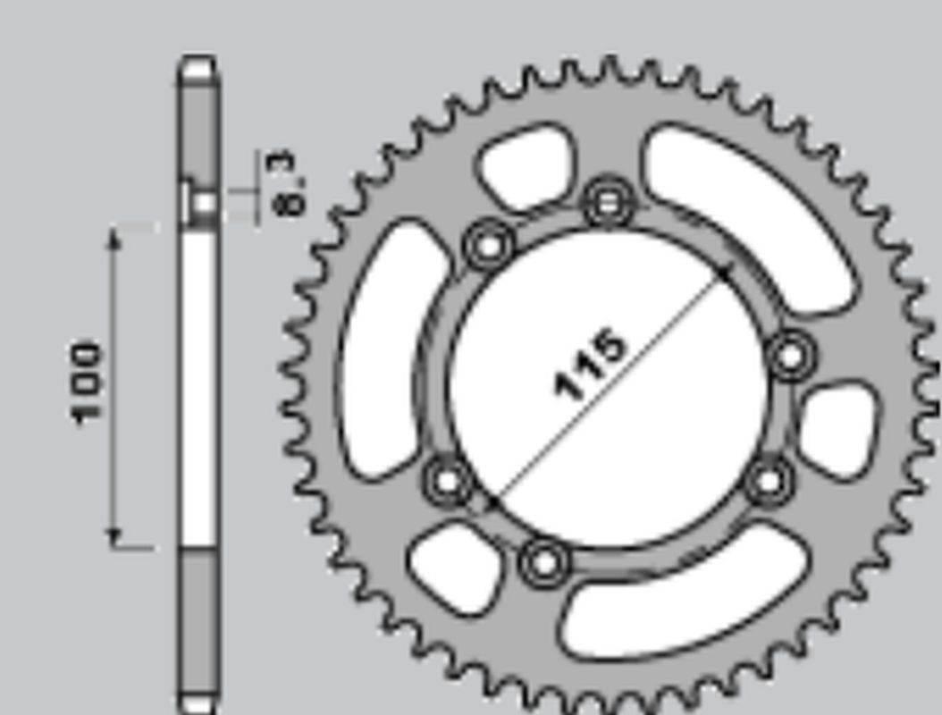 Cht Zębatka Tylna Aluminiowa T7075 Ergal 4423 50 Beta 50Rr, Supermotard, Fa