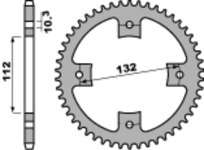 Pbr Zębatka Tylna 4485 38 C45 Kymco Kxr, Kxu, Maxxer, Mxu 250/300 '02-'15 Ł
