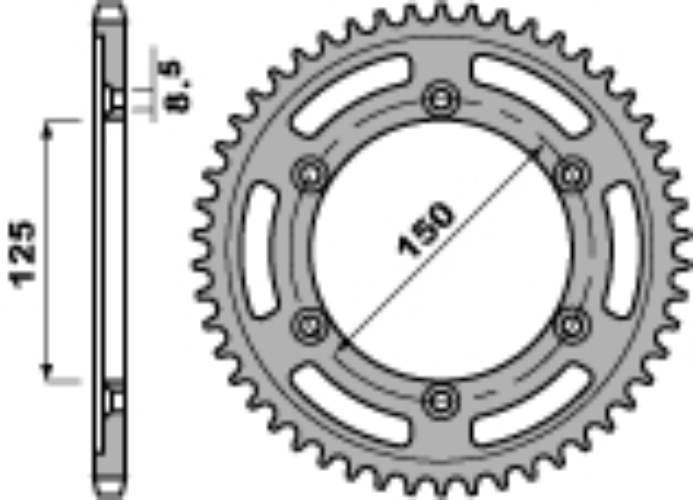 Pbr Zębatka Tylna 4507 45 C45 Ktm 690 Enduro 08-10 Łańc. 520 To Samo Pbr=89