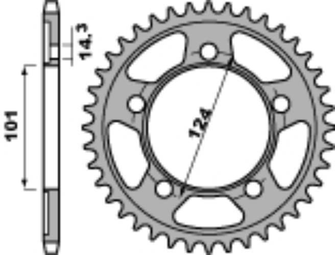Pbr Zębatka Tylna 4508 38 Ktm 950/990/1190 Rc8 /Duke/ Supermoto Jtr898.38 Ł