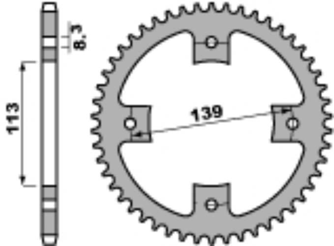 Pbr Zębatka Tylna 4509 40 C45 Suzuki Ltz 400 09- Jtr1760.40 Łańc. 520 Made