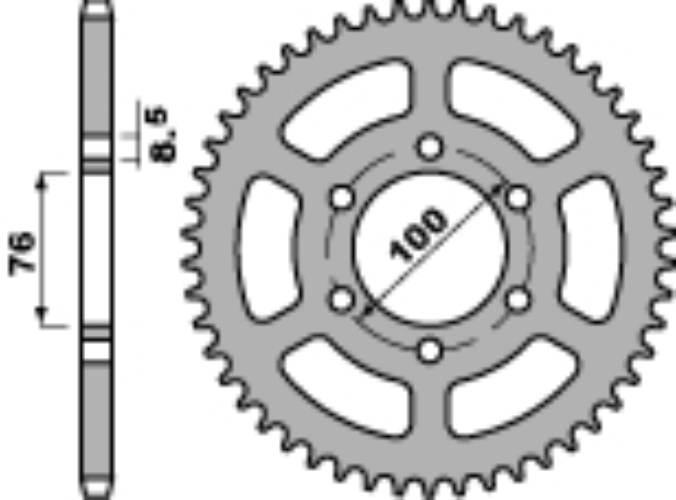 Pbr Zębatka Tylna 4513 48 Yamaha Yzf 125R 08-12 Jtr1844.48 Łańc. 428