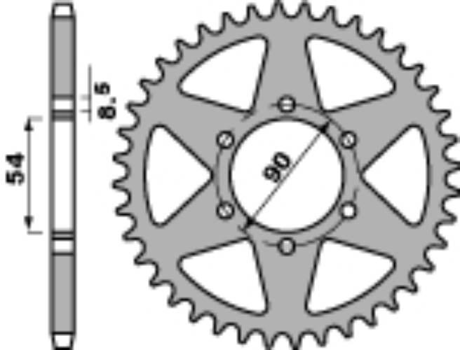 Pbr Zębatka Tylna 4536 60 F Malaguti 50 Xsm 07-08 Łańc. 420 Made In Italy