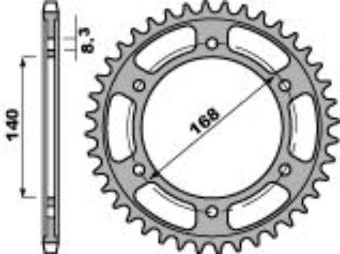 Pbr Zębatka Tylna 4550 42 C45 Bmw F 800 Gs 08-16 +1 Jtr6.42 Łańc. 525 Made