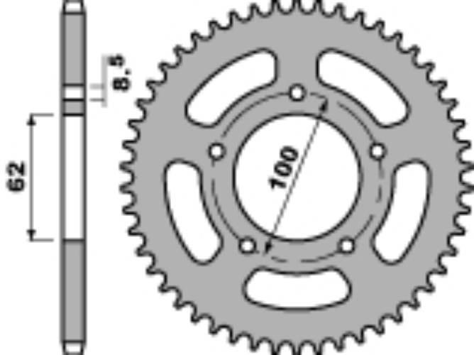 Pbr Zębatka Tylna 4551 52 F Rieju Smx/Rmx 50 07-08 Łańc. 420
