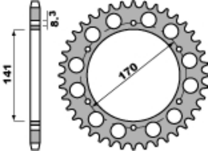 Pbr Zębatka Tylna 4554 43 C45 Bmw F 800 Gs 08-09 +1 Zastąpiona Przez 4550 4