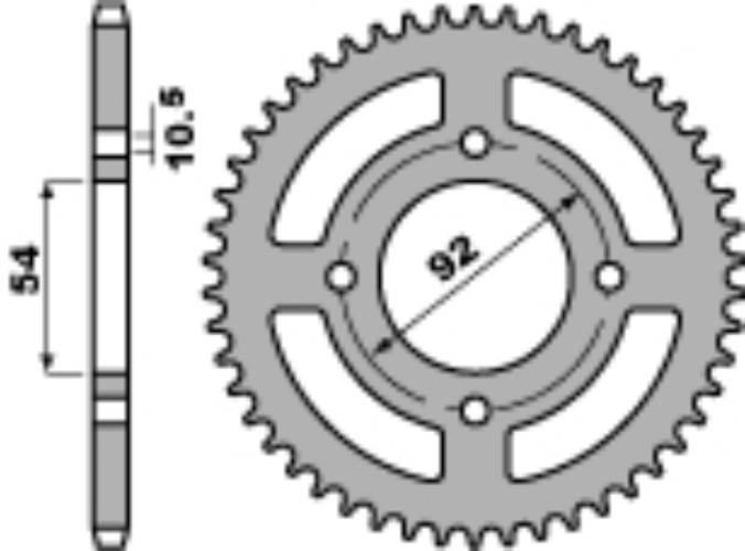 Pbr Zębatka Tylna 4570 60 F Yamaha Tzr 50 X-Power 07-12 Łańc. 420 Jtr1078.6