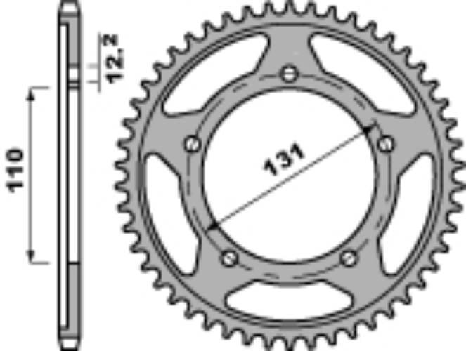 Pbr Zębatka Tylna 4585 44 C45 Bmw S1000Rr`09-11 Jtr7.44 Łańc. 525 Made In I