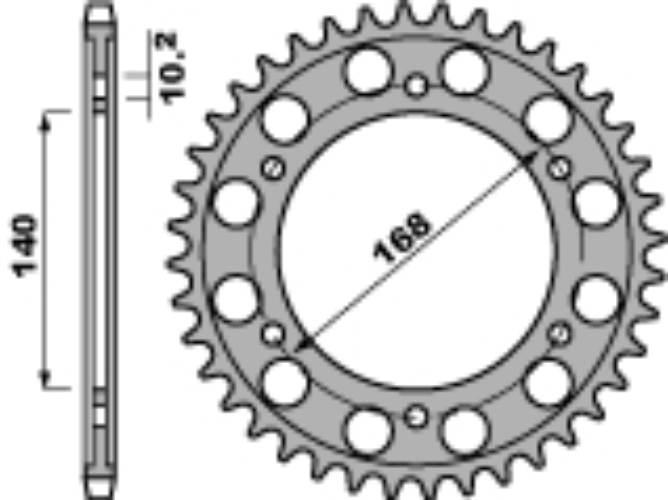 Pbr Zębatka Tylna 46113 42 C45 Bmw F 650 Gs 10-13, Na Śrubę 10,5 Mm Jtr3.42