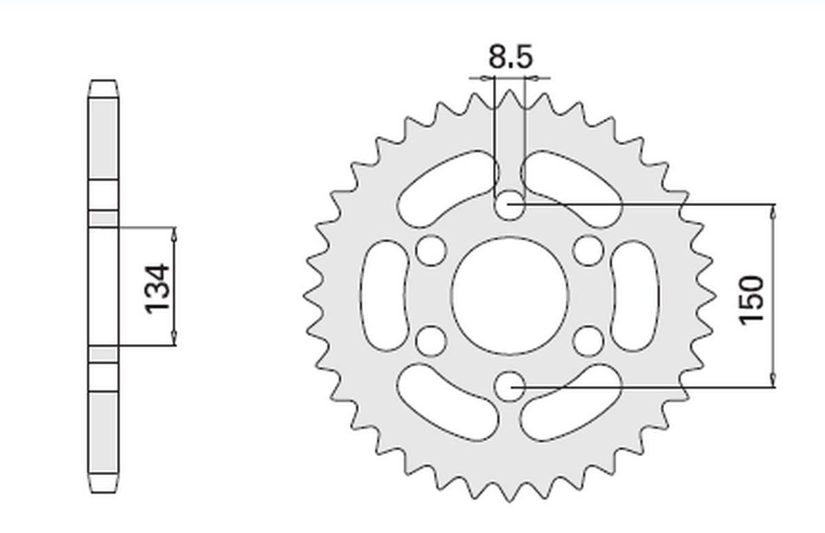 Cht Zębatka Tylna 463 48 Kawasaki Kmx 125 86-03 463-48 Jtr.463.48