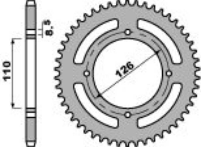 Pbr Zębatka Tylna 4656 46 Aluminiowa Ergal Kawasaki Klx 125 10-14 Łańc. 428