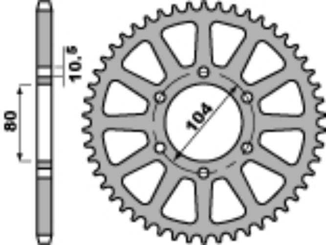 Pbr Zębatka Tylna 478 42 C45 Kawasaki Gpz 400 84-89 Może Być Zastąpiona Prz