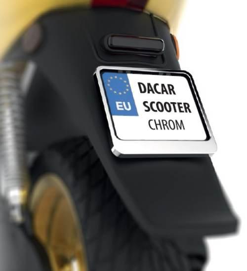 Biketec Ramka Pod Tablicę Rejestracyjną Skuter/Scooter Kolor Chrom 47887