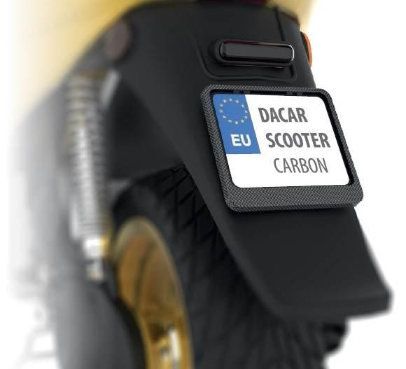 Biketec Ramka Pod Tablicę Rejestracyjną Skuter/Scooter Kolor Karbon 48716