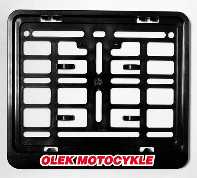 Biketec Ramka Pod Tablicę Rejestracyjną Motocykl/Motorbike Kolor Czarny Z L
