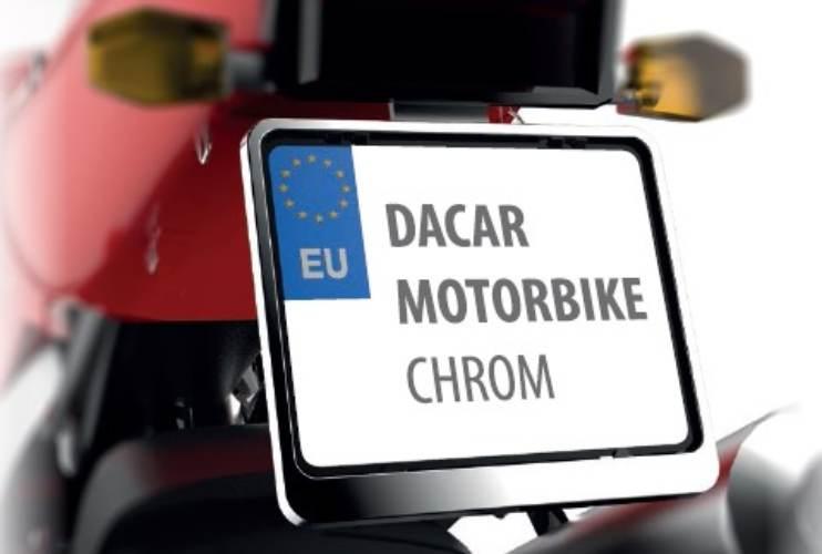 Biketec Ramka Pod Tablicę Rejestracyjną Motocykl/Motorbike Kolor Chrom 4873