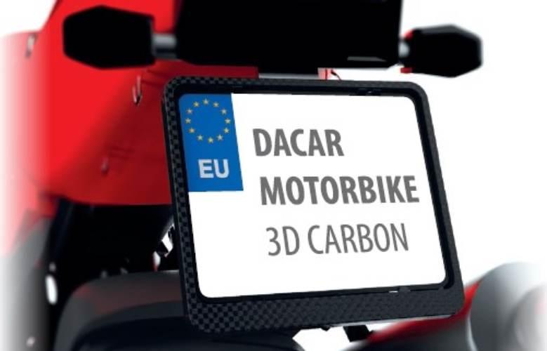Biketec Ramka Pod Tablicę Rejestracyjną Motocykl/Motorbike Kolor 3D Karbon
