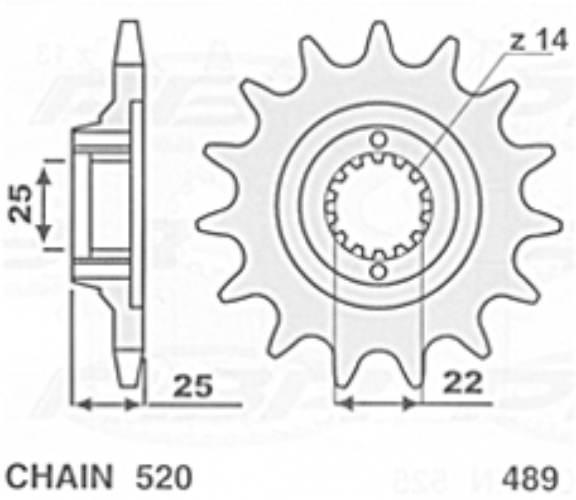 Cht Zębatka Tylna 48948 Kawasaki Kx 125/250/500 '83-'21 Kxf 250/450 '04-'21