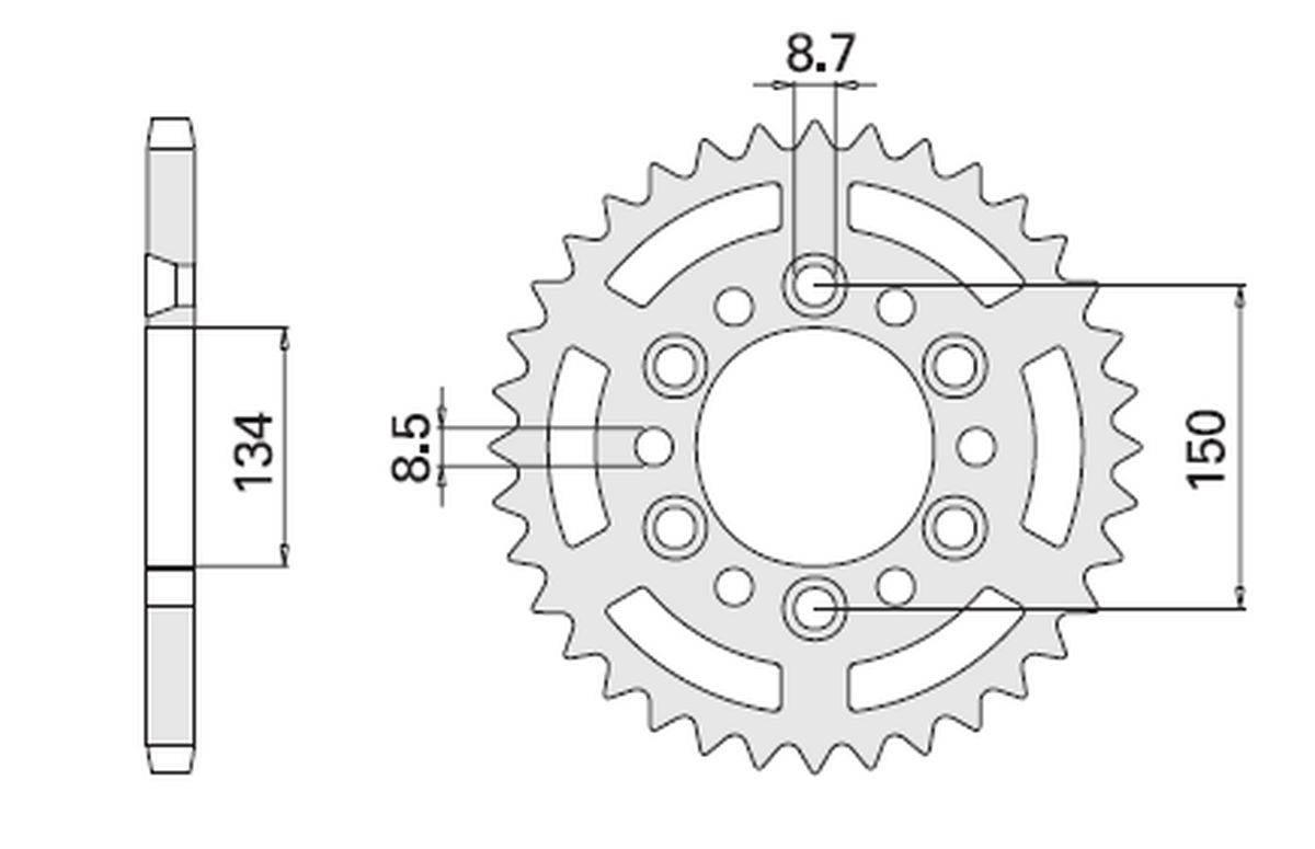 Cht Zębatka Tylna 489 48 467-48 Kawasaki Kx/Kxf `84-20 Jtr460.48 * Łańc. 52