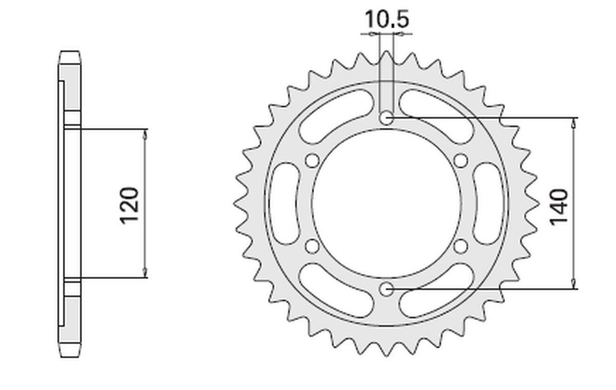 Cht Zębatka Tylna 498 39 Suzuki Tl 1000 R '98-'02 499-39 Jtr499,39
