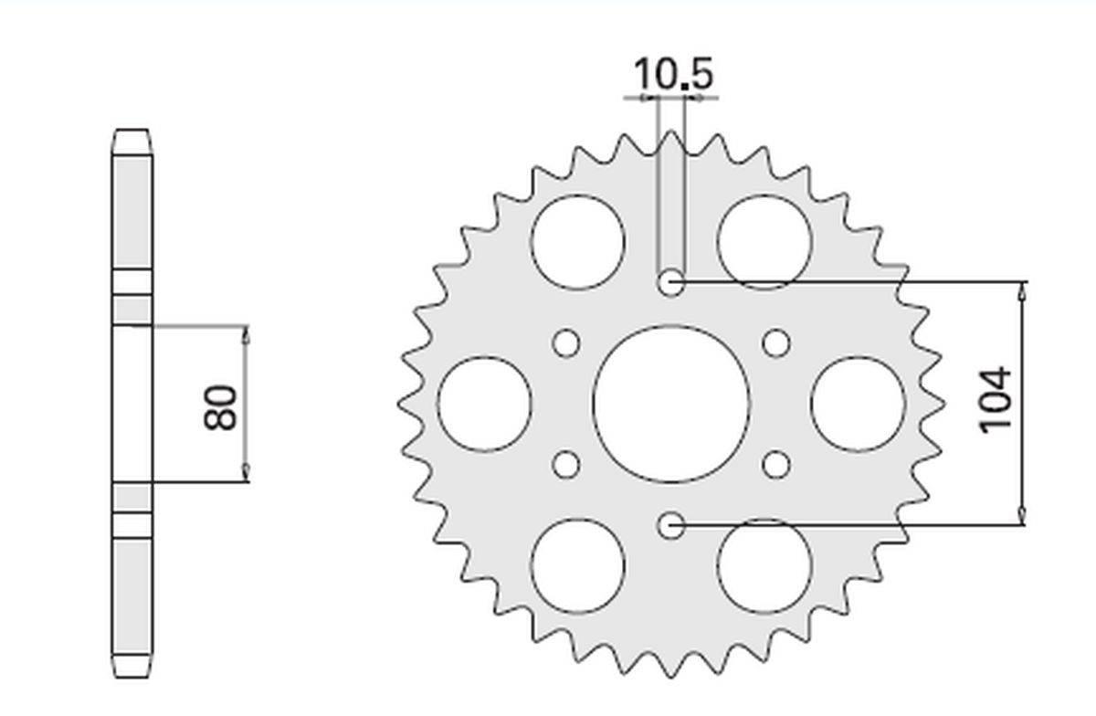 Cht Zębatka Tylna 501 38 Kawaskai Gpz750 Unitrak 501-38