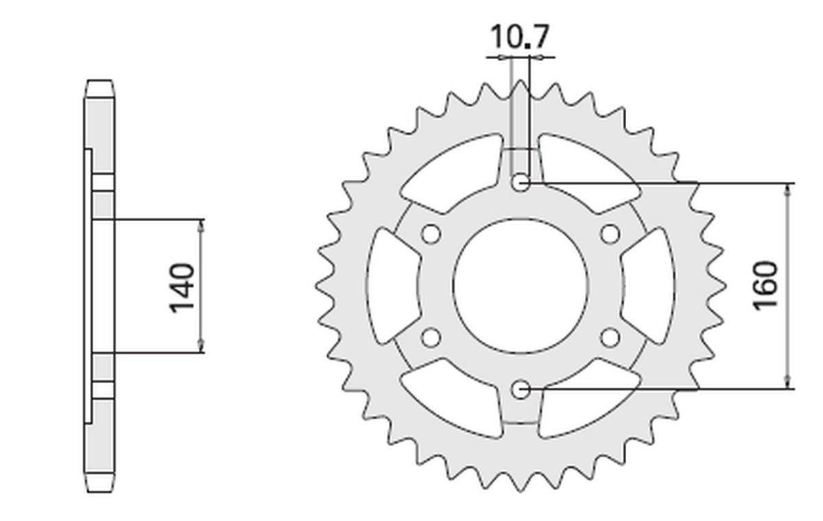 Cht Zębatka Tylna 502 48 Kawasaki Zr 1100 Zephyr 502-48 Jtr502.48