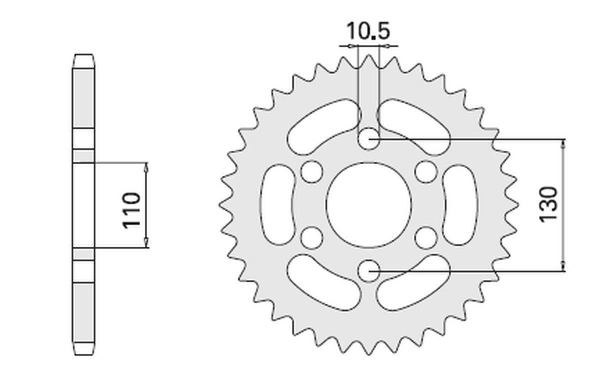 Cht Zębatka Tylna 504 44 Kawasaki El 250 88-96 486-44 Jtf486.44