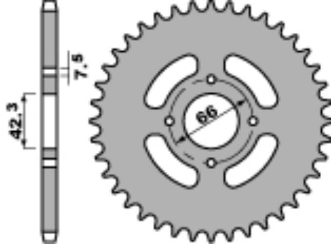 Pbr Zębatka Tylna 505 32 F Malaguti 50 87-90 Łańc. 415