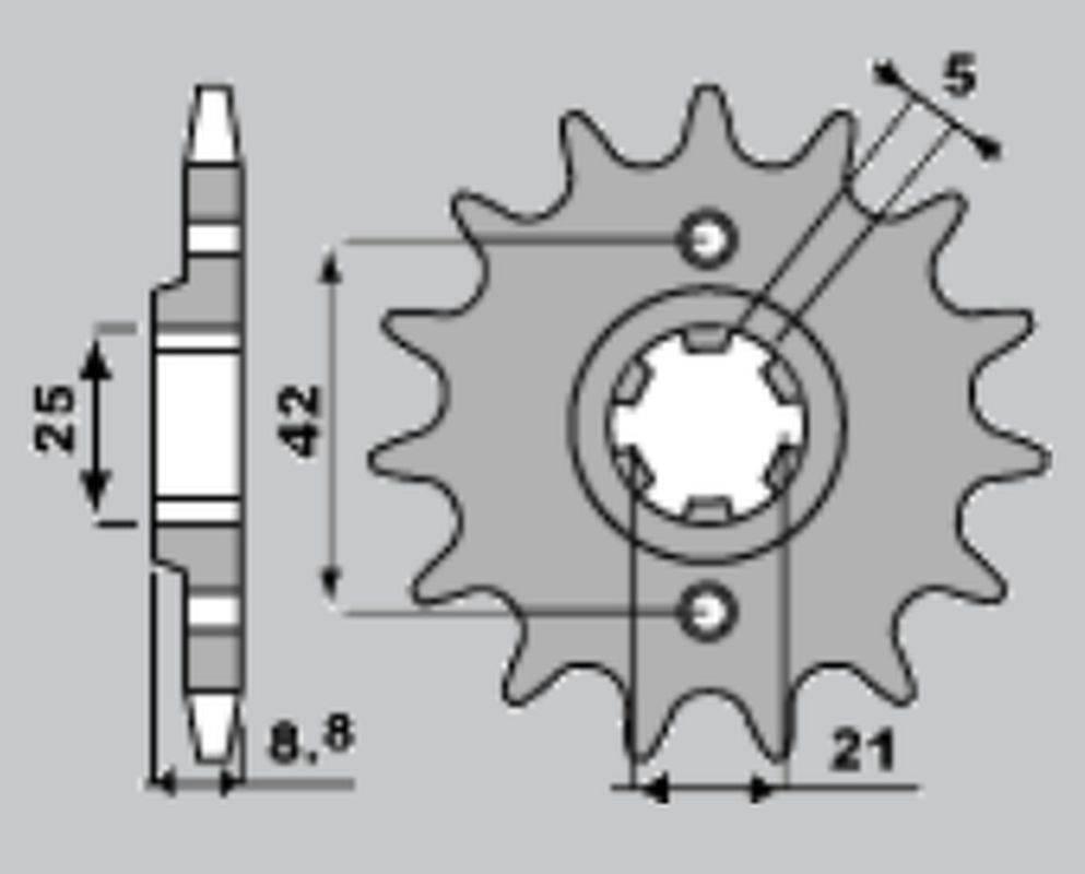 Pbr Zębatka Przednia 507 14 18Nc Kawasaki Kx 250 86, Kx 500 84-86 Łańc. 520