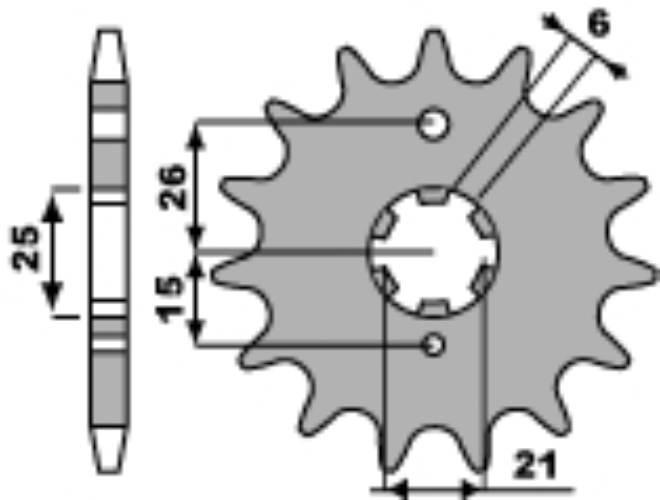 Pbr Zębatka Przednia 509 15 18Nc Kz 400/440 74-85 Jtf509.15 Łańc. 530 Made