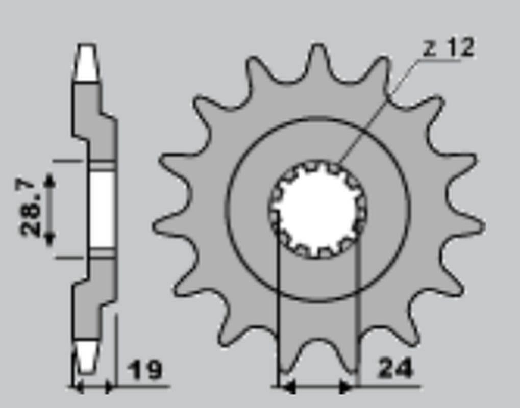 Cht Zębatka Przednia 524 15 Kawasaki Gpz 1100 523-15