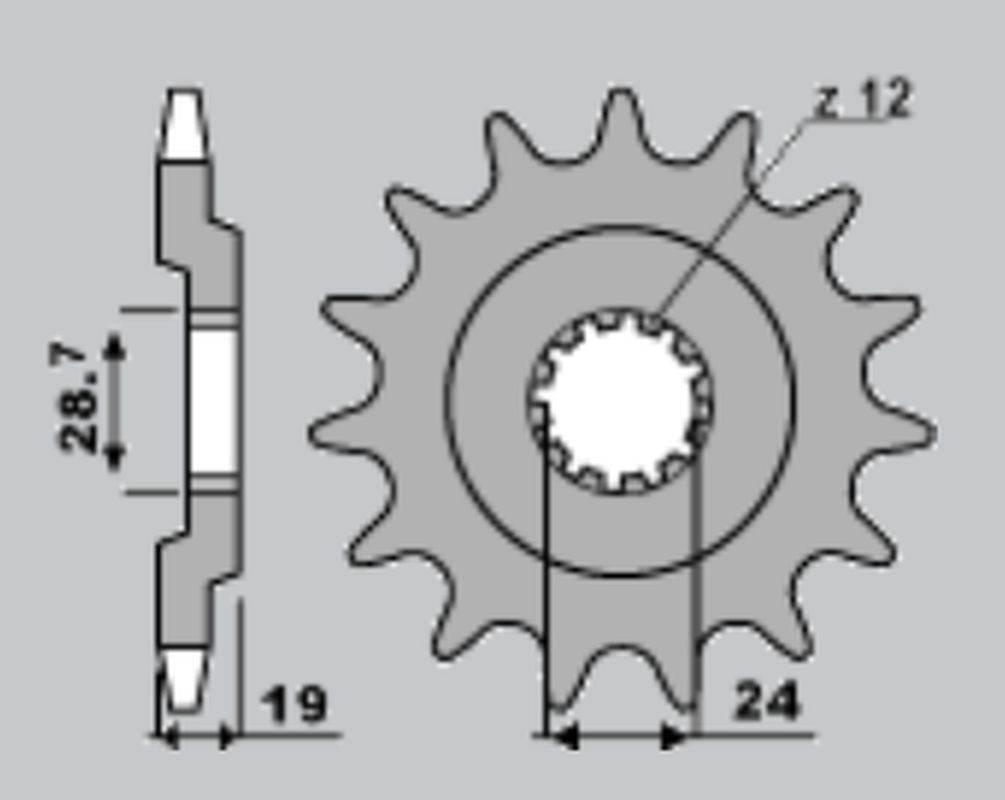 Cht Zębatka Przednia 529 15 Kawasaki Zx 10 88-90 526-15 Łańc.532