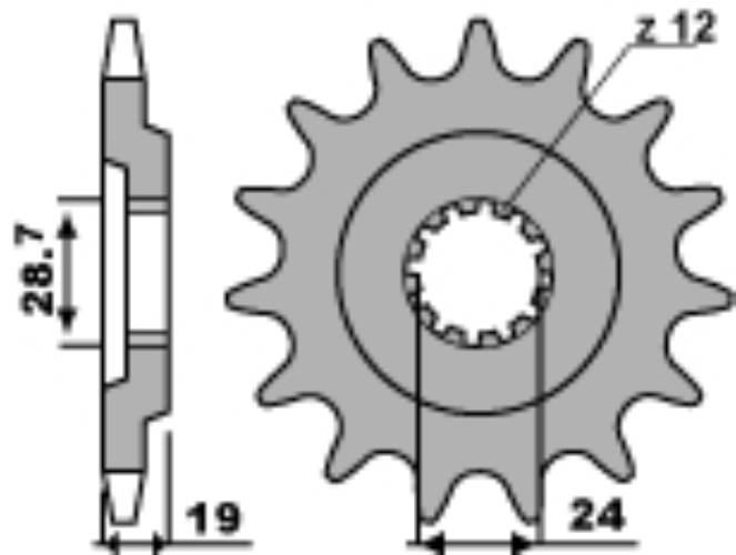 Pbr Zębatka Przednia 529 17 18Nc Kawasaki Zx 10 88-90 Łańc. 532 Made In Ita