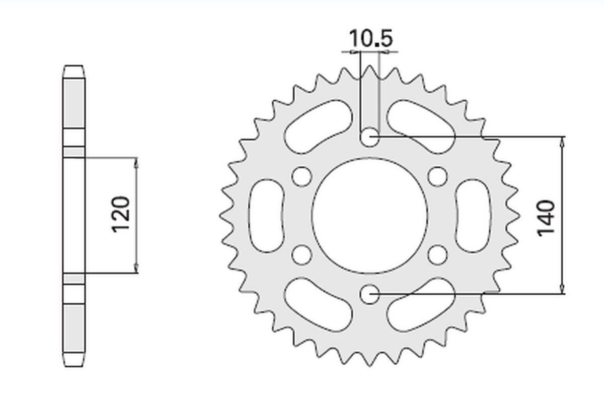 Cht Zębatka Tylna 5301 44 5301 44 498-44 Jtr498.44