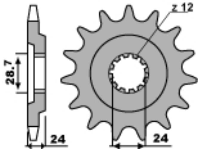 Pbr Zębatka Przednia 530 17 18Nc Kawasaki Zzr 1100 90-92 Łańc. 530