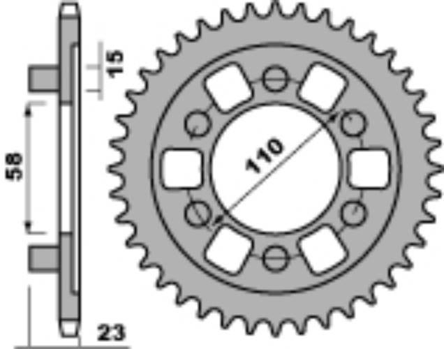 Pbr Zębatka Tylna 5334 41 C45 Aprilia Red Rose 125 88-95 Łańc. 520 Jtr20.41