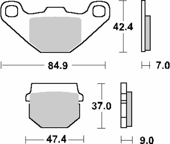Sbs Klocki Hamulcowe Kh83 Off-Road Sinter Kolor Złoty
