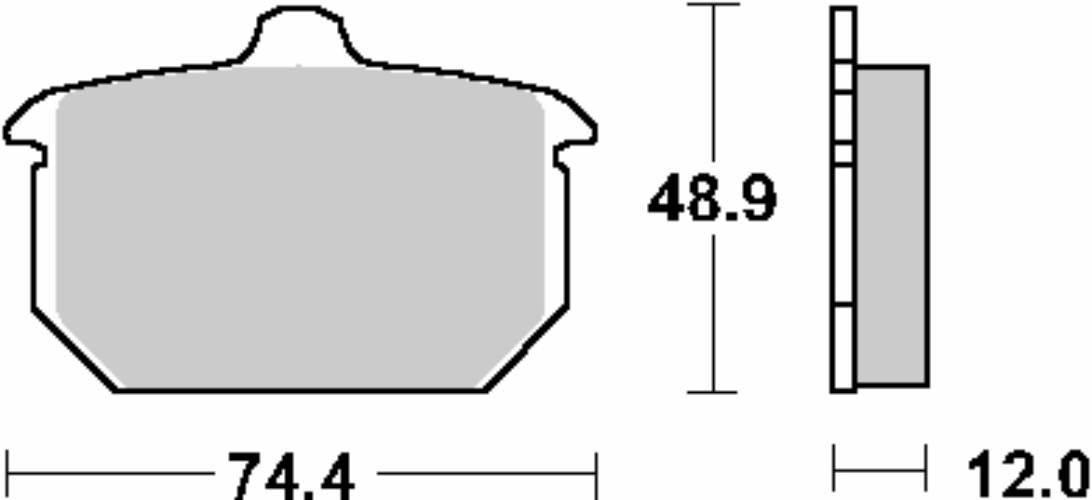 Sbs Klocki Hamulcowe Kh78 Street Standart Ceramic Kolor Czarny