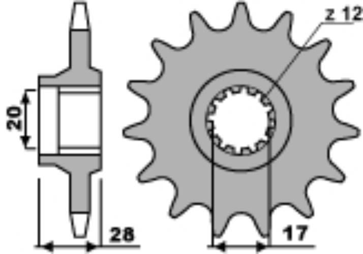 Pbr Zębatka Przednia 550 16 18Nc Gilera 125 84-88 Łańc. 428
