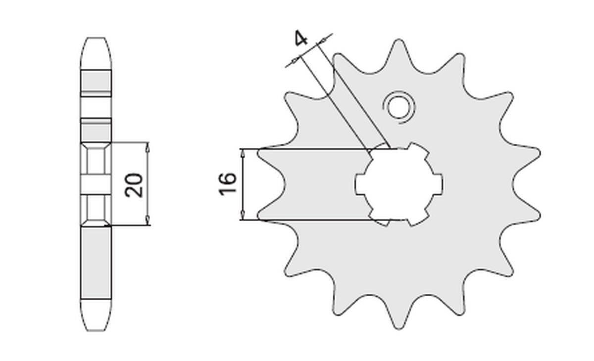 Cht Zębatka Przednia 550 16 Gilera 125 84-88 601-16