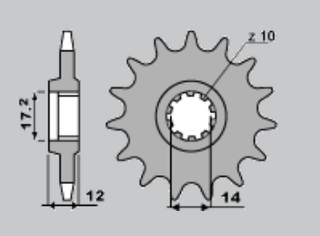 Cht Zębatka Przednia 553 12 Gilera 50 91-96 4052-12 Łańc.420