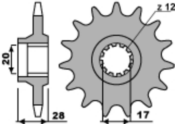Pbr Zębatka Przednia 556 14 18Nc Łańc. 520