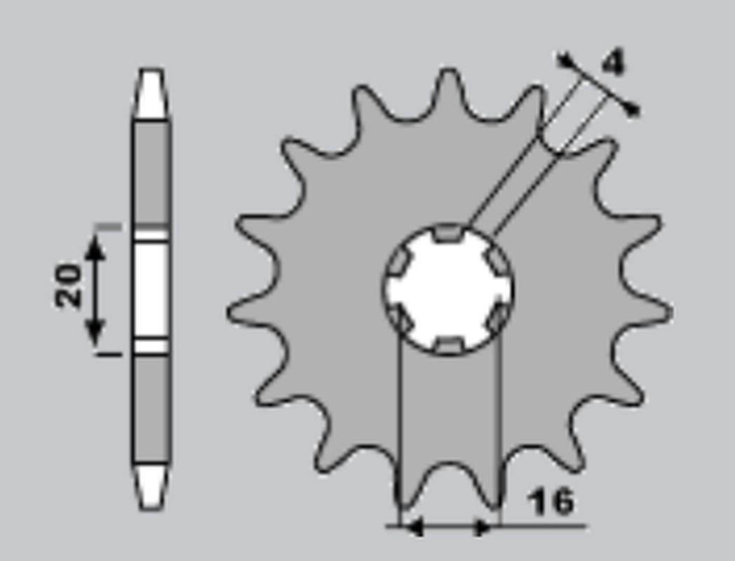 Cht Zębatka Przednia 560 14 Kawasaki Kx65/80/85 560-14 Jtf546.14