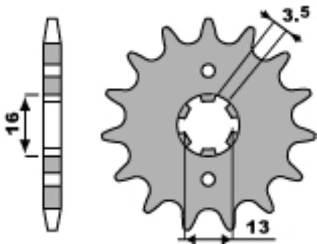Pbr Zębatka Przednia 563 11 18Nc Suzuki Lt 50 84-05 Łańc. 420 Made In Italy