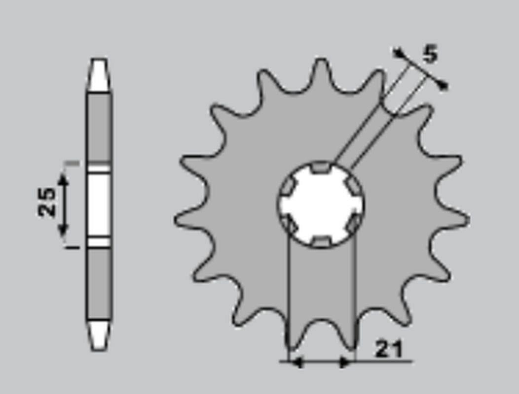 Cht Zębatka Przednia 569 14 569-14 569 14 Kawasaki Kx 250 '87-'98, Yamaha Y