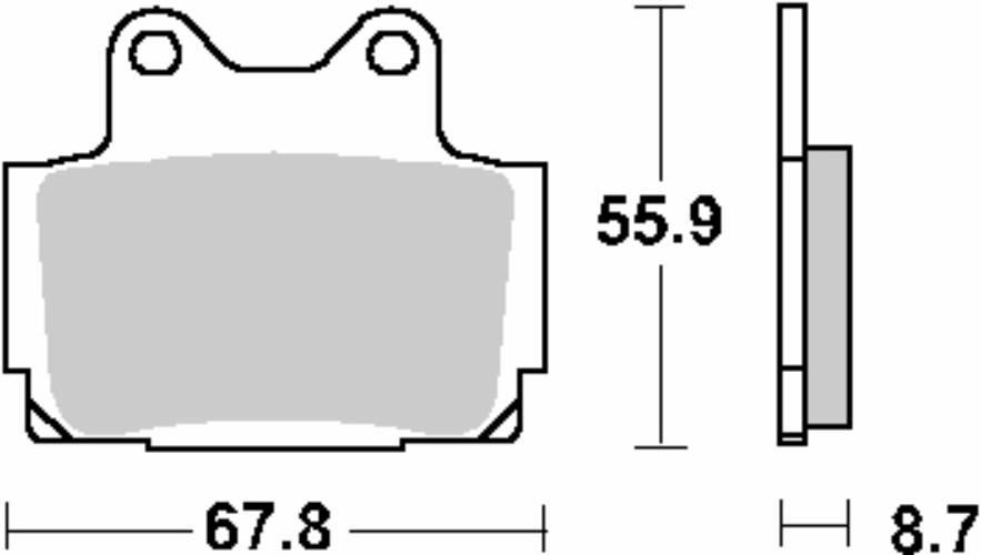 Sbs Klocki Hamulcowe Kh104 Street Standart Ceramic Kolor Czarny