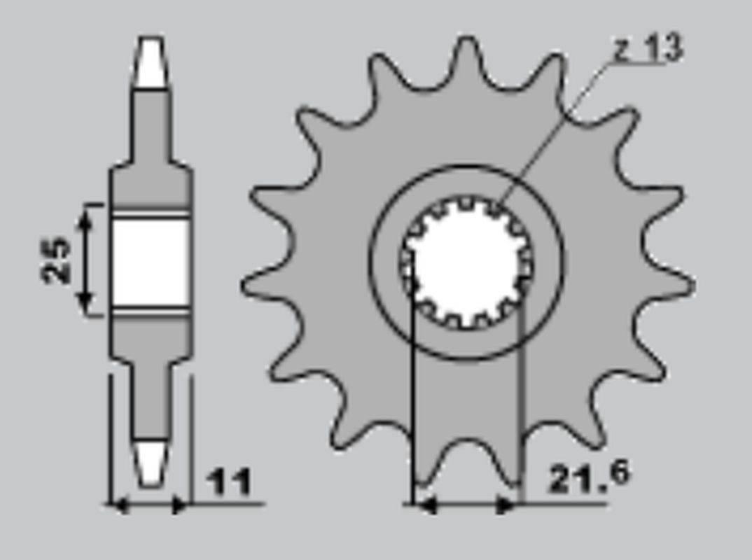 Cht Zębatka Przednia 580 15 Yamaha Fz6 '04-'10, R6 '99-'14 Łańcuch 530